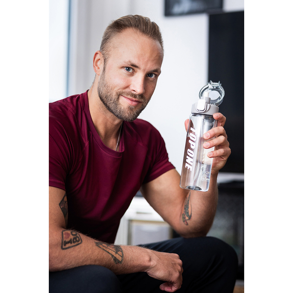 R08102.21 - Bidon ze słomką Amad 800 ml, szary 