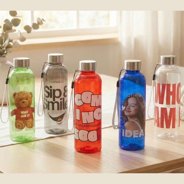 R08103.04 - Butelka RPET Vetta 500 ml, niebieski 