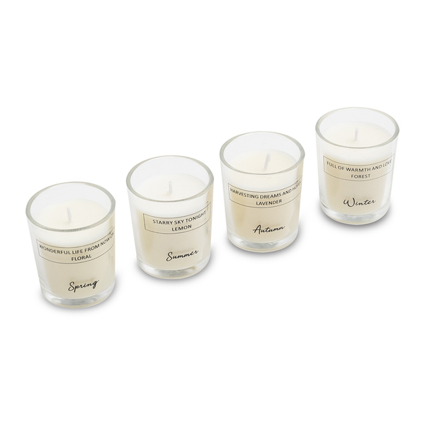 R17418.99.A - Zestaw 4 zapachowych świec Seasons, mix