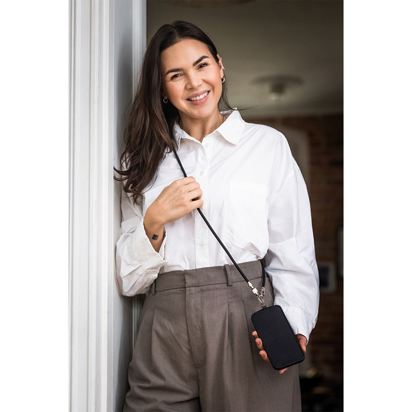 R50203.02 - Smycz do telefonu z funkcją ładowania 60W Tavo, czarny 