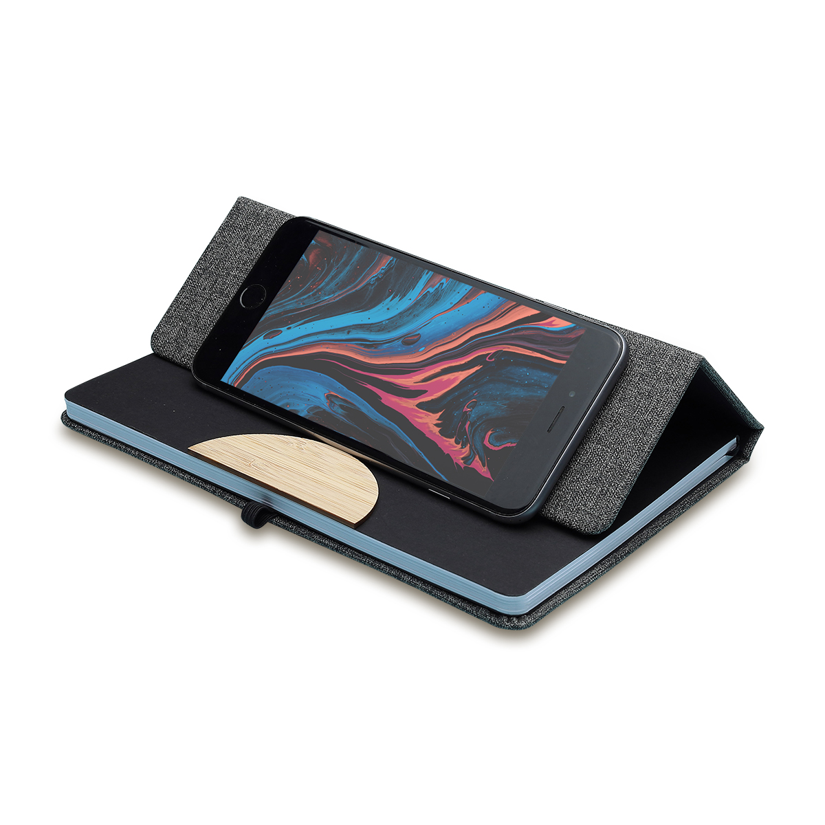 R64209.21.O - Zestaw notes z długopisem Fold, szary 