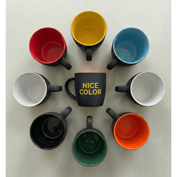 R85327.08 - Kubek ceramiczny Esla 345 ml, czerwony 