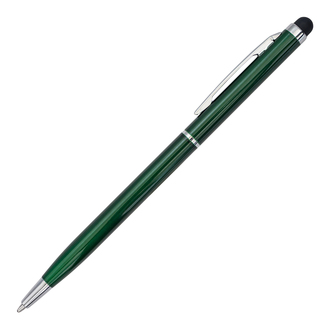 R73408 - Długopis aluminiowy Touch Tip, ciemnozielony 